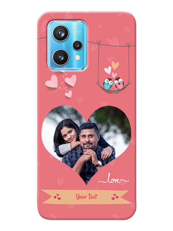 Custom Realme 9 Pro 5G custom phone covers: Peach Color Love Design 