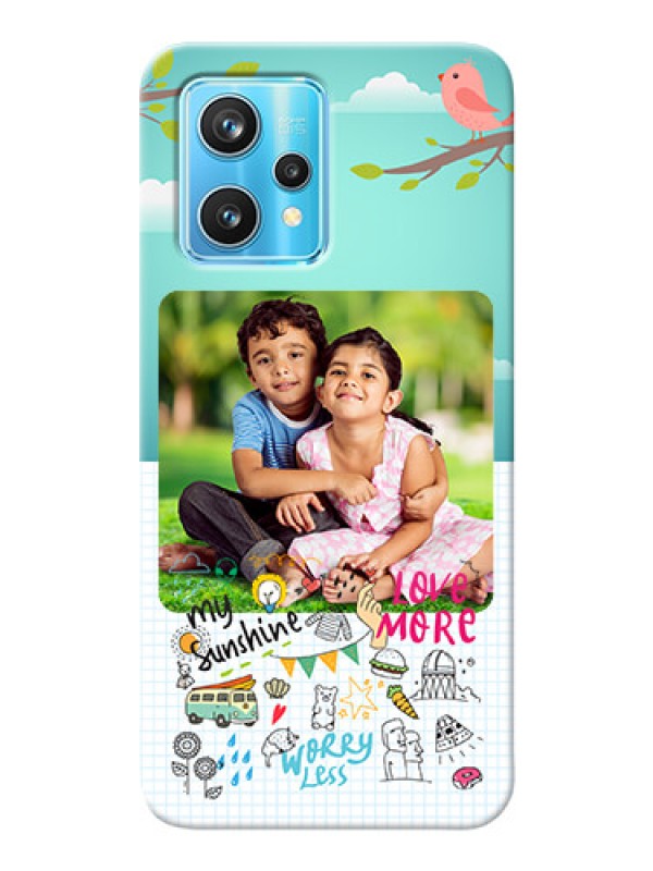 Custom Realme 9 Pro 5G phone cases online: Doodle love Design