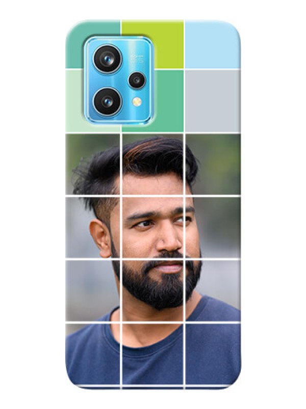 Custom Realme 9 Pro 5G personalised phone covers with white box pattern 