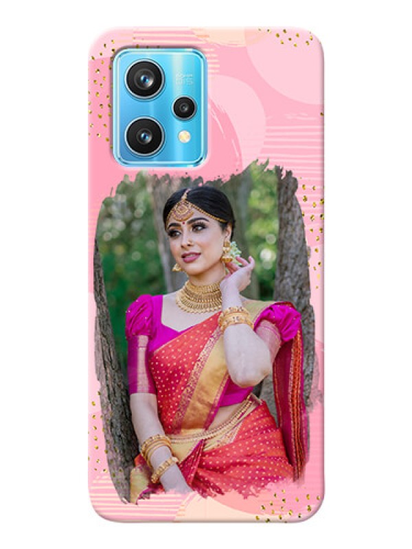 Custom Realme 9 Pro 5G Phone Covers for Girls: Gold Glitter Splash Design