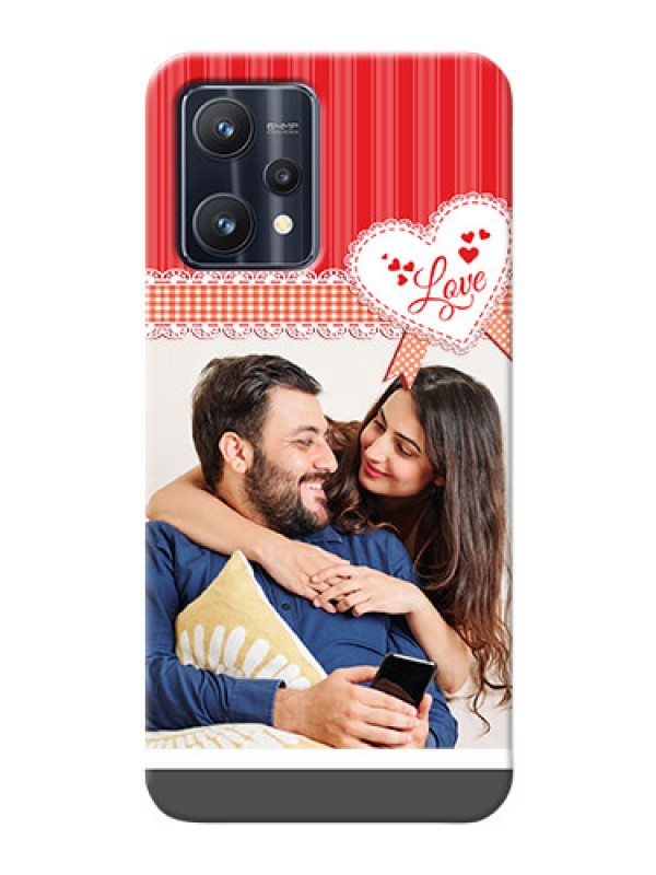 Custom Realme 9 Pro Plus 5G phone cases online: Red Love Pattern Design