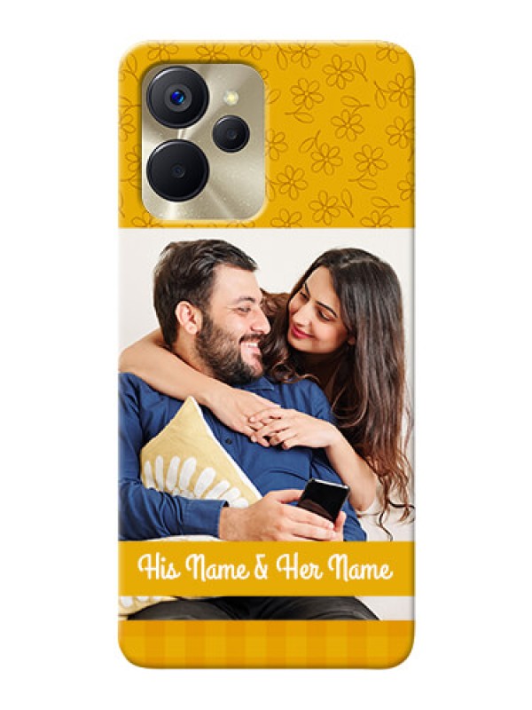 Custom Realme 9i 5G mobile phone covers: Yellow Floral Design