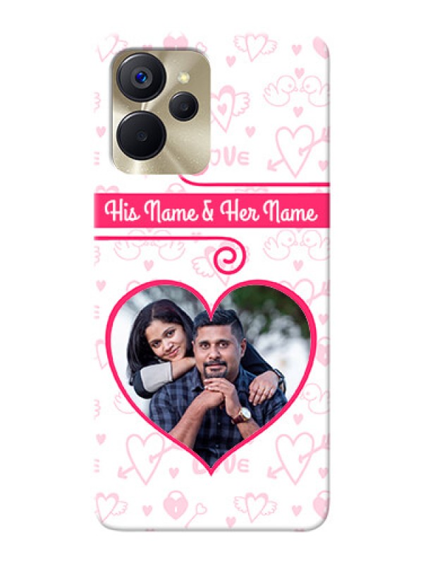 Custom Realme 9i 5G Personalized Phone Cases: Heart Shape Love Design