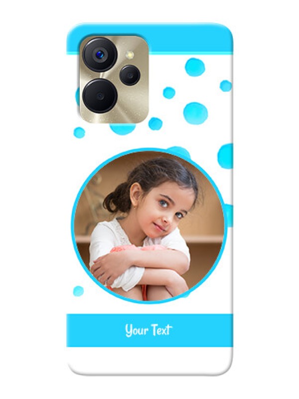 Custom Realme 9i 5G Custom Phone Covers: Blue Bubbles Pattern Design