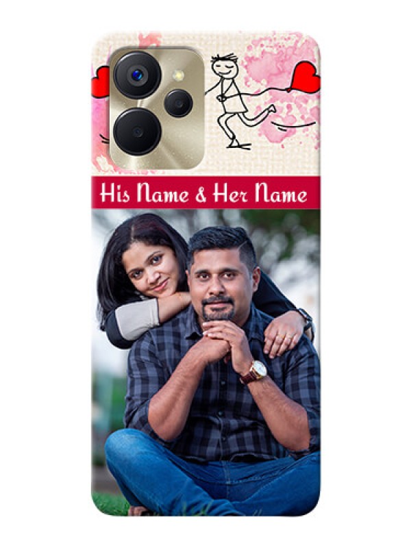 Custom Realme 9i 5G phone back covers: You and Me Case Design