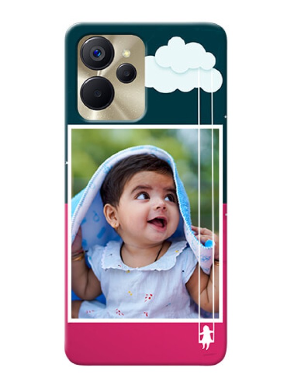 Custom Realme 9i 5G custom phone covers: Cute Girl with Cloud Design