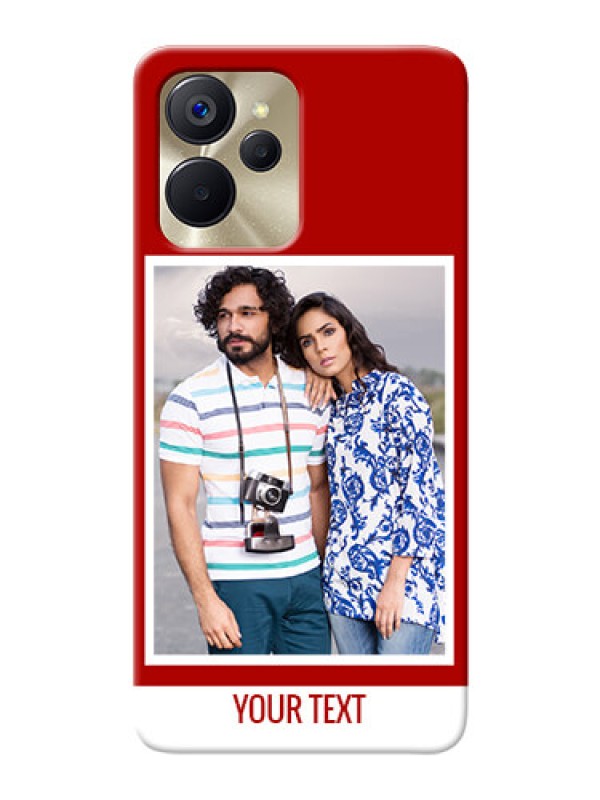 Custom Realme 9i 5G mobile phone covers: Simple Red Color Design