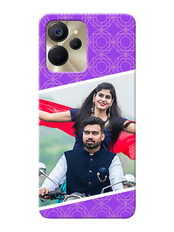 Custom Realme 9i 5G mobile back covers online: violet Pattern Design
