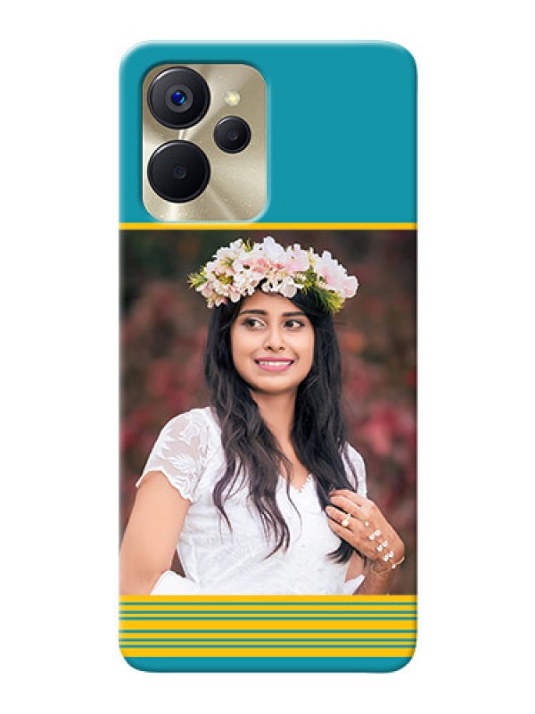 Custom Realme 9i 5G personalized phone covers: Yellow & Blue Design 