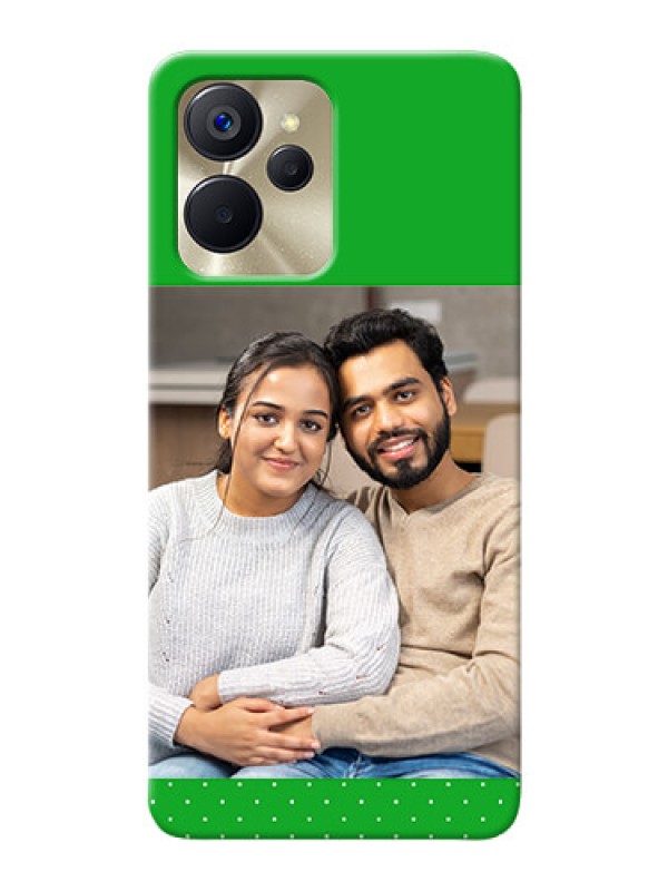 Custom Realme 9i 5G Personalised mobile covers: Green Pattern Design