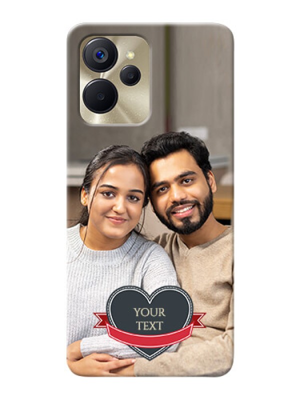 Custom Realme 9i 5G mobile back covers online: Just Married Couple Design