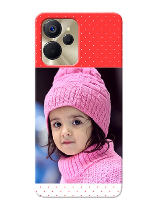 Custom Realme 9i 5G personalised phone covers: Red Pattern Design