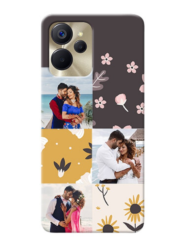 Custom Realme 9i 5G phone cases online: 3 Images with Floral Design