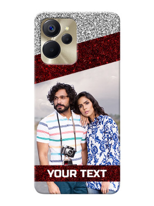 Custom Realme 9i 5G Mobile Cases: Image Holder with Glitter Strip Design