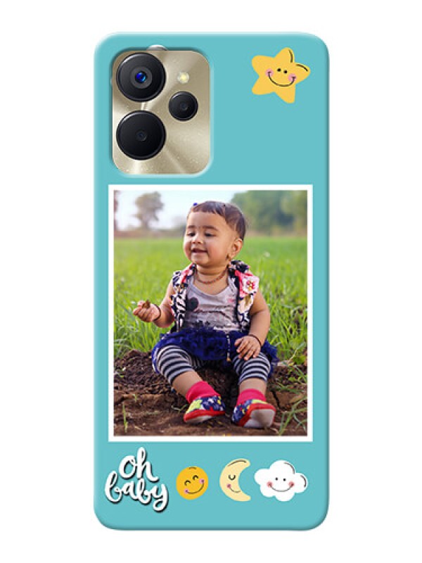 Custom Realme 9i 5G Personalised Phone Cases: Smiley Kids Stars Design