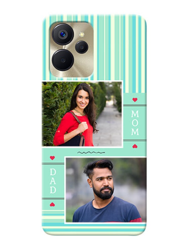 Custom Realme 9i 5G custom mobile phone covers: Mom & Dad Pic Design