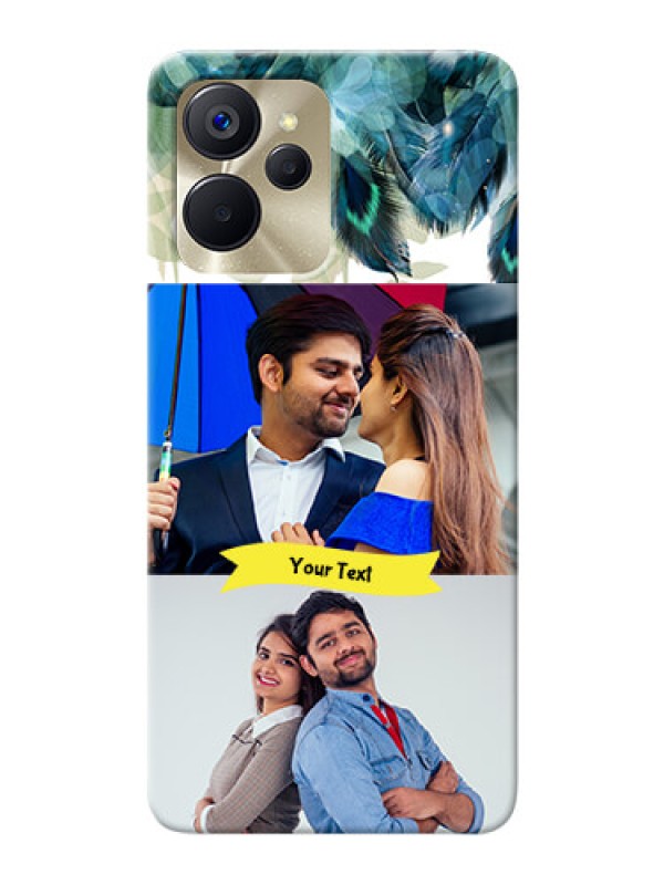 Custom Realme 9i 5G Phone Cases: Image with Boho Peacock Feather Design