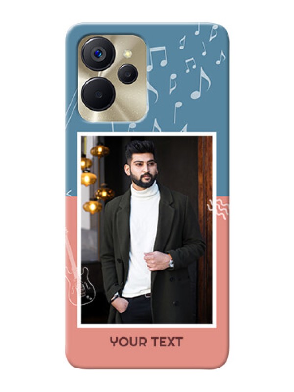 Custom Realme 9i 5G Phone Back Covers with Color Musical Note Design