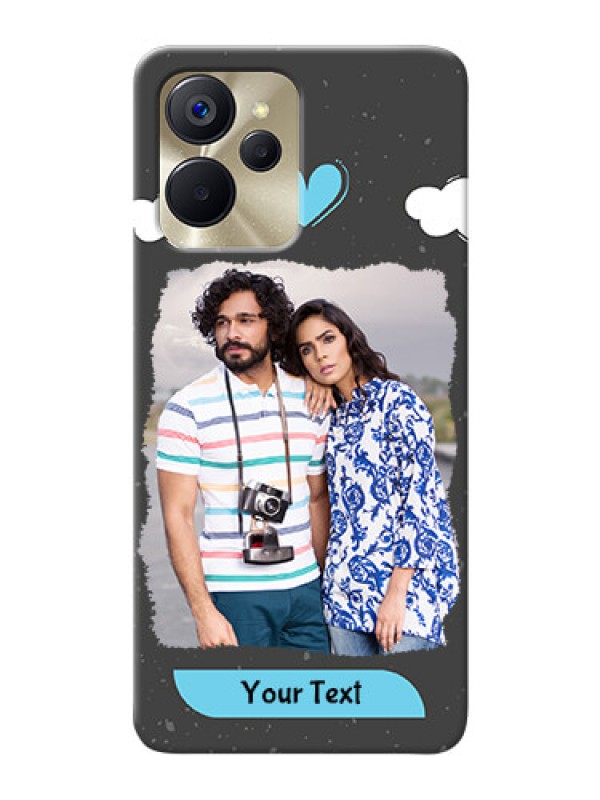 Custom Realme 9i 5G Mobile Back Covers: splashes with love doodles Design