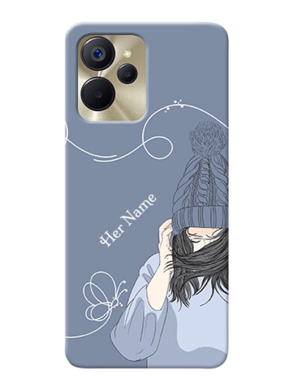 Custom Realme 9I 5G Custom Mobile Case with Girl in winter outfit Design