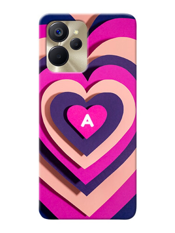 Custom Realme 9I 5G Custom Mobile Case with Cute Heart Pattern Design