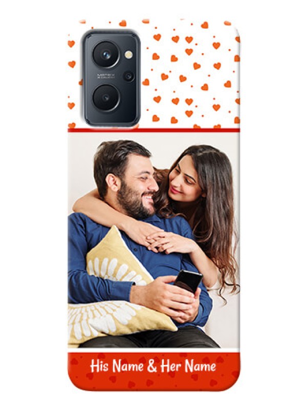 Custom Realme 9i Phone Back Covers: Orange Love Symbol Design