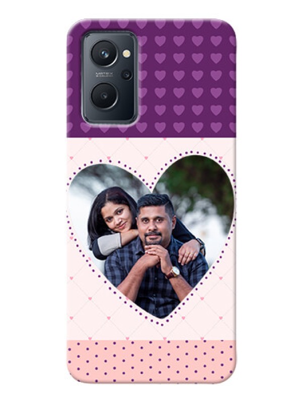 Custom Realme 9i Mobile Back Covers: Violet Love Dots Design