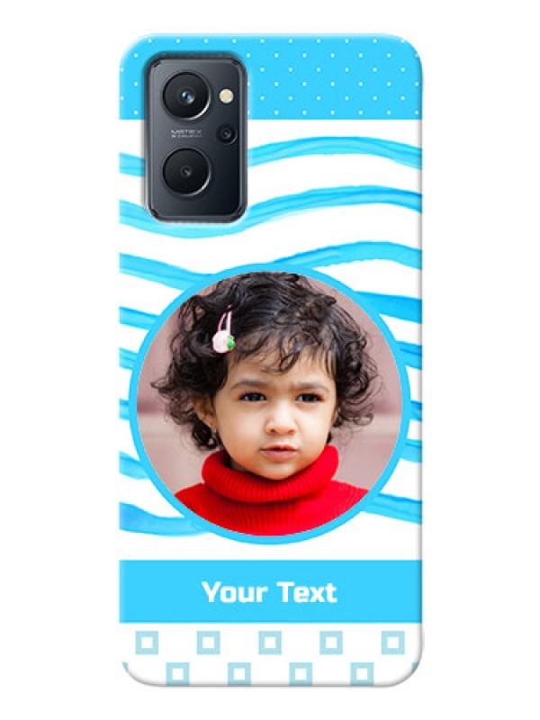 Custom Realme 9i phone back covers: Simple Blue Case Design