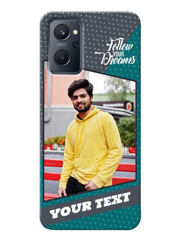Custom Realme 9i Back Covers: Background Pattern Design with Quote