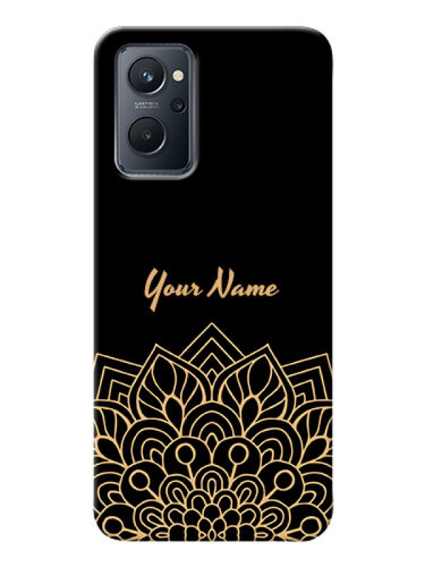 Custom Realme 9I Back Covers: Golden mandala Design