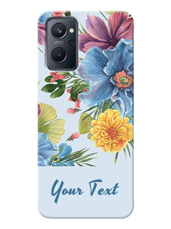 Custom Realme 9I Custom Phone Cases: Stunning Watercolored Flowers Painting Design
