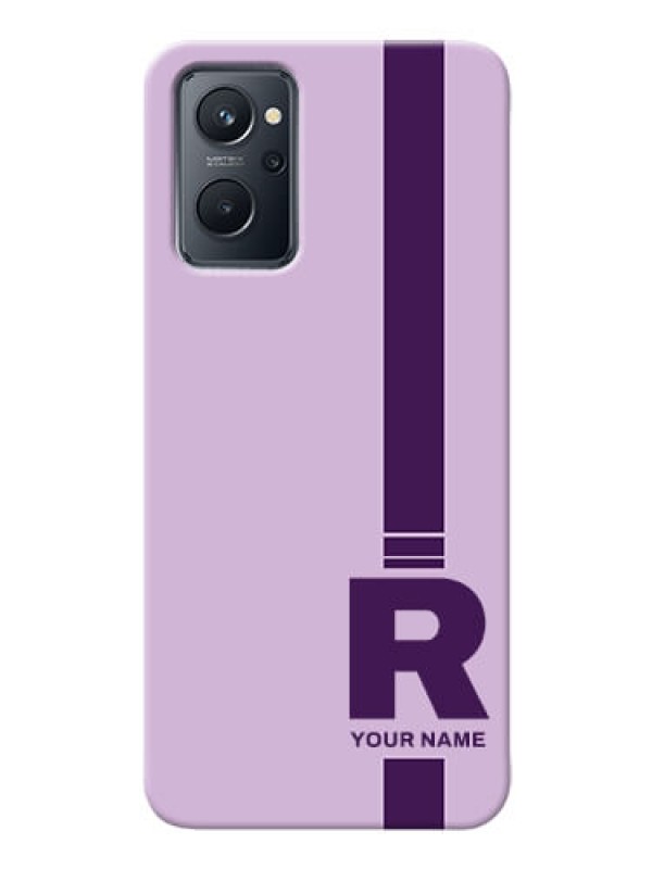 Custom Realme 9I Custom Phone Covers: Simple dual tone stripe with name Design