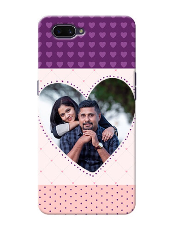 Custom Realme C1 (2019) Mobile Back Covers: Violet Love Dots Design