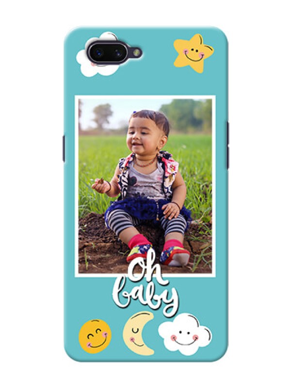Custom Realme C1 (2019) Personalised Phone Cases: Smiley Kids Stars Design