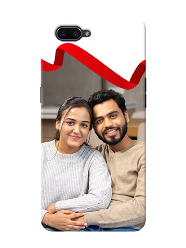 Custom Realme C1 (2019) custom phone cases: Red Ribbon Frame Design