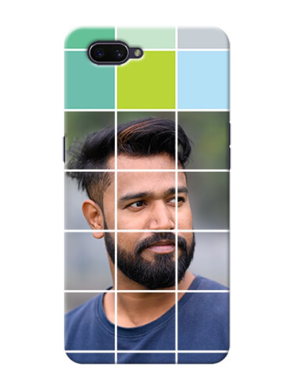 Custom Realme C1 (2019) personalised phone covers with white box pattern 
