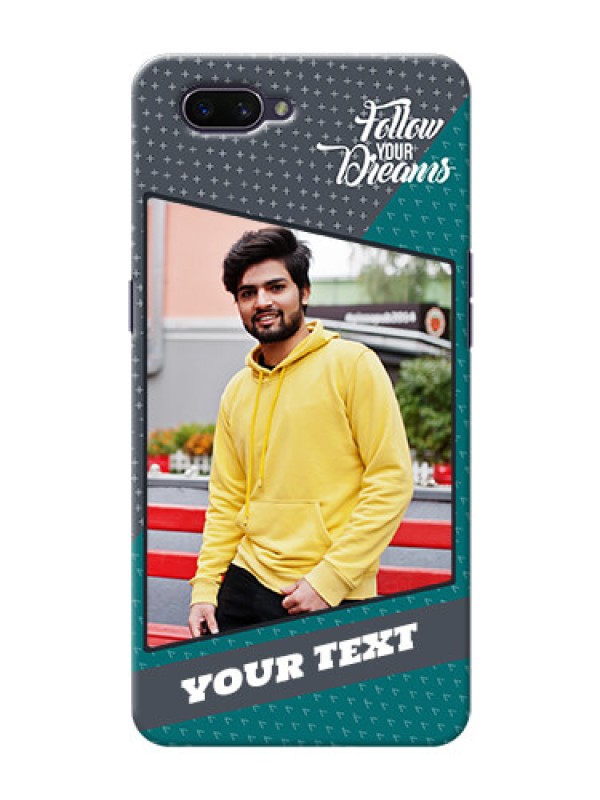 Custom Realme C1 (2019) Back Covers: Background Pattern Design with Quote