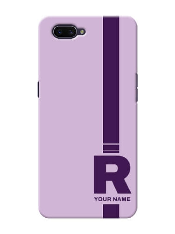 Custom Realme C1 2019 Custom Phone Covers: Simple dual tone stripe with name Design
