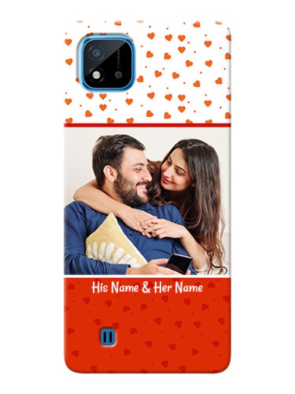 Custom Realme C11 2021 Phone Back Covers: Orange Love Symbol Design