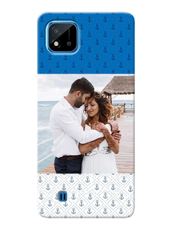 Custom Realme C11 2021 Mobile Phone Covers: Blue Anchors Design