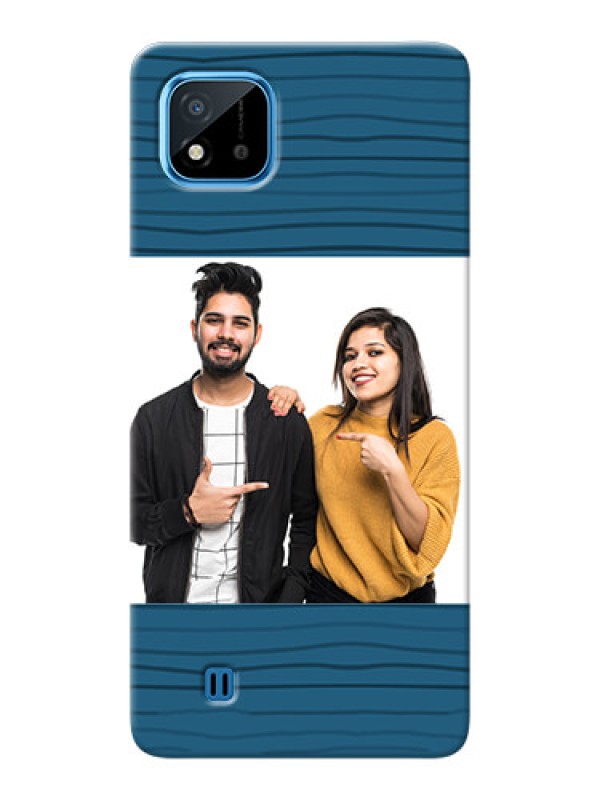 Custom Realme C11 2021 Custom Phone Cases: Blue Pattern Cover Design
