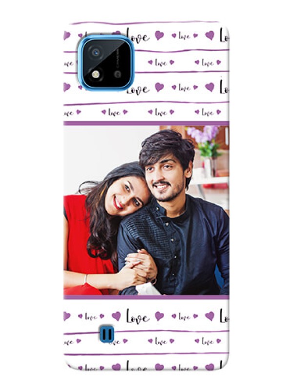 Custom Realme C11 2021 Mobile Back Covers: Couples Heart Design
