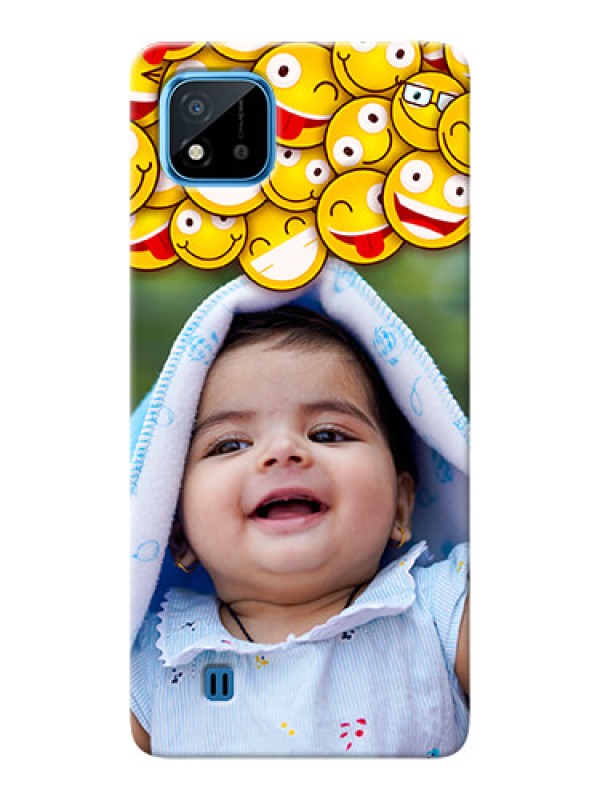 Custom Realme C11 2021 Custom Phone Cases with Smiley Emoji Design