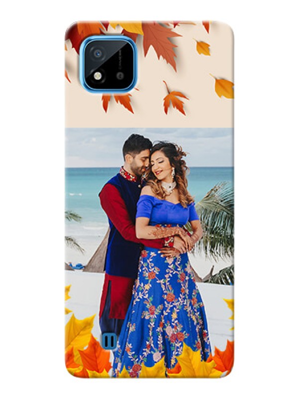 Custom Realme C11 2021 Mobile Phone Cases: Autumn Maple Leaves Design