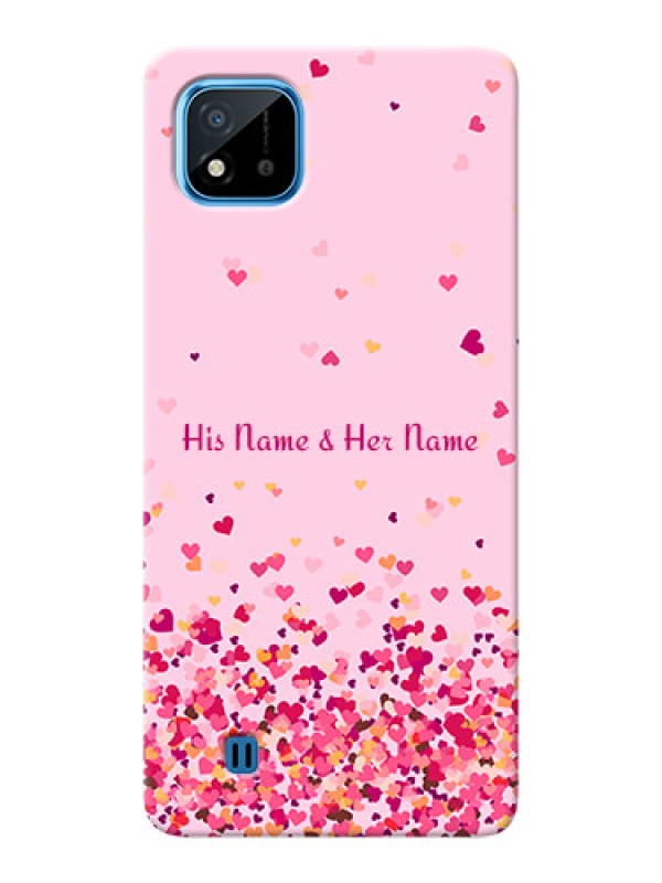 Custom Realme C11 2021 Phone Back Covers: Floating Hearts Design