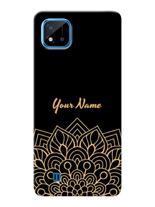 Custom Realme C11 2021 Back Covers: Golden mandala Design