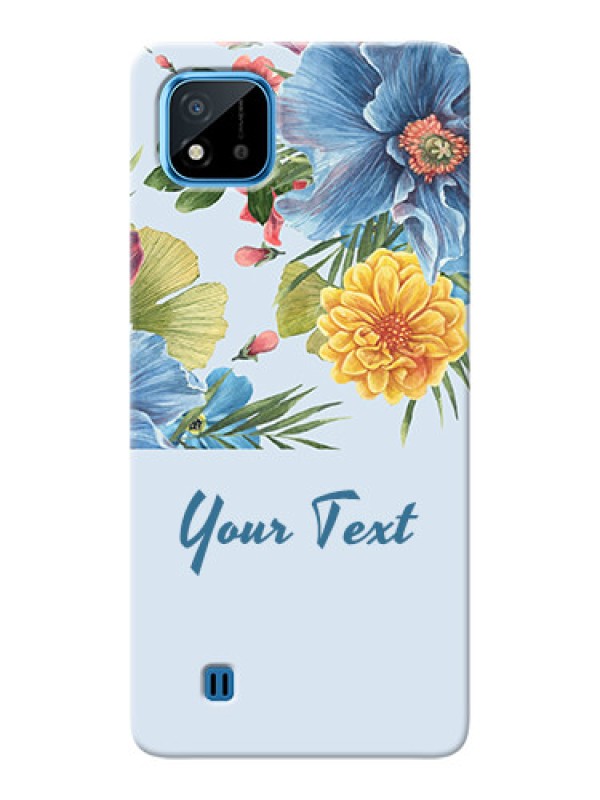 Custom Realme C11 2021 Custom Phone Cases: Stunning Watercolored Flowers Painting Design