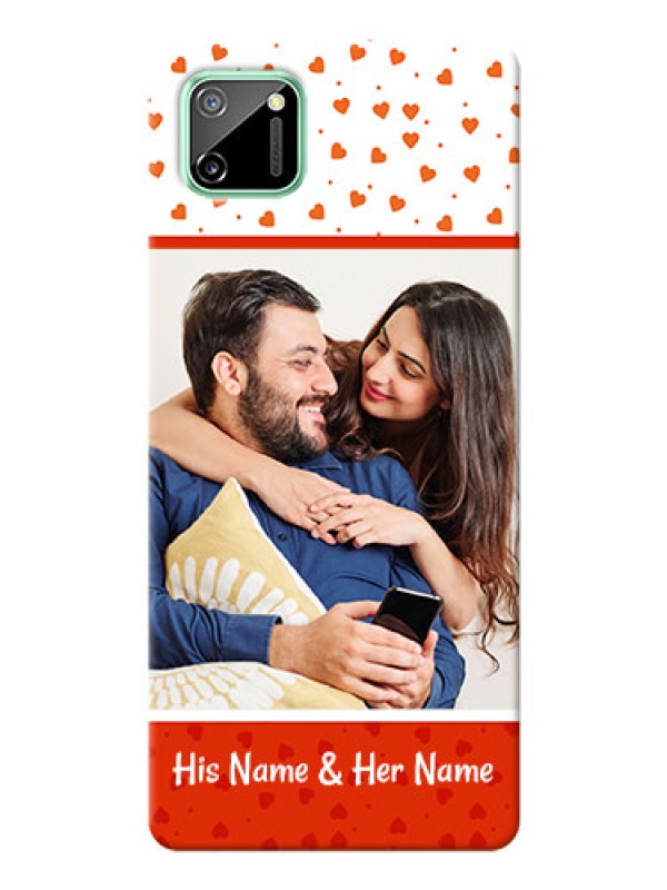 Custom Realme C11 Phone Back Covers: Orange Love Symbol Design