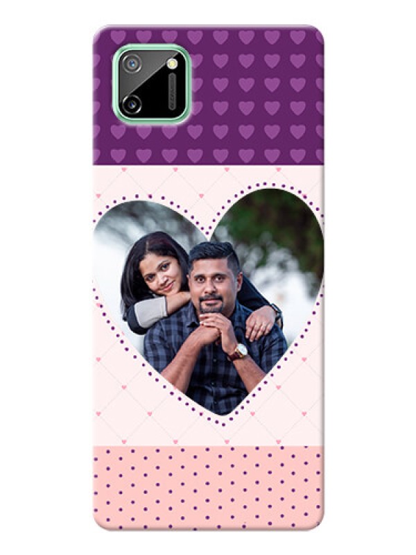 Custom Realme C11 Mobile Back Covers: Violet Love Dots Design