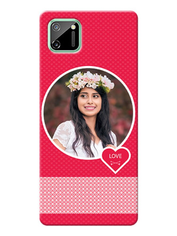 Custom Realme C11 Mobile Covers Online: Pink Pattern Design